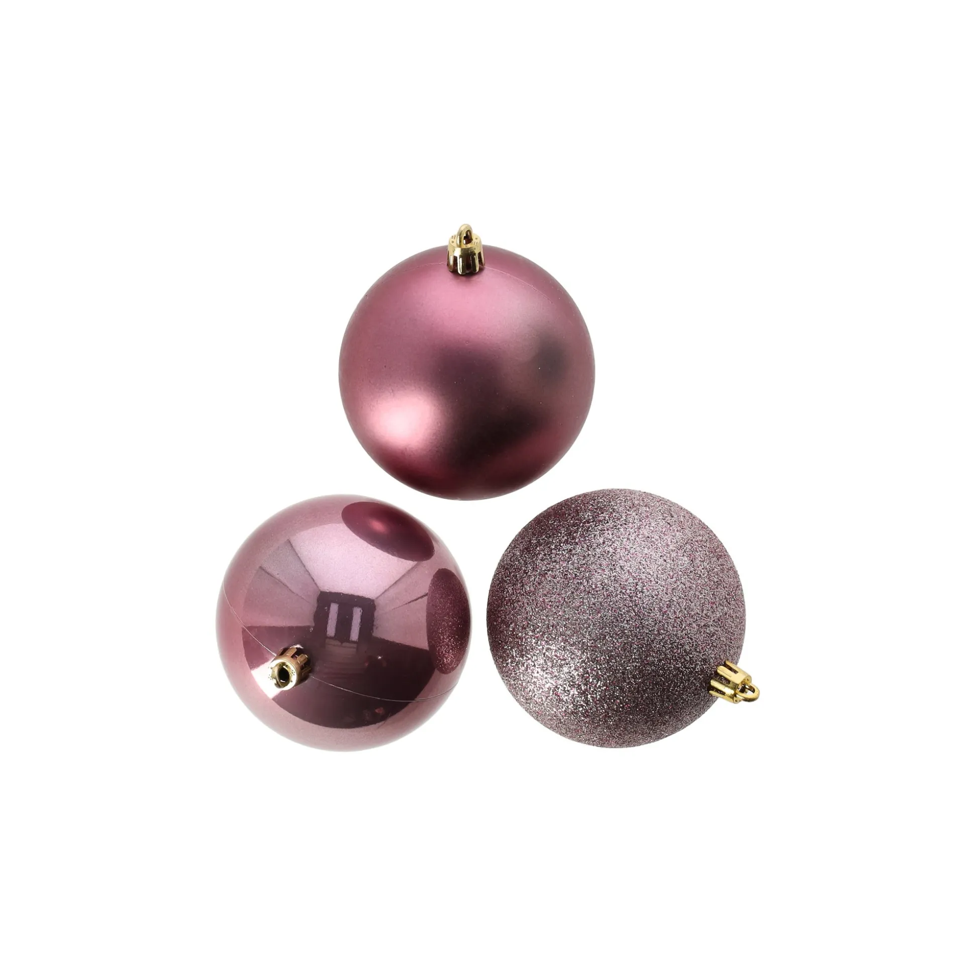 Kerstbal 4cm mix 24st vintage pink