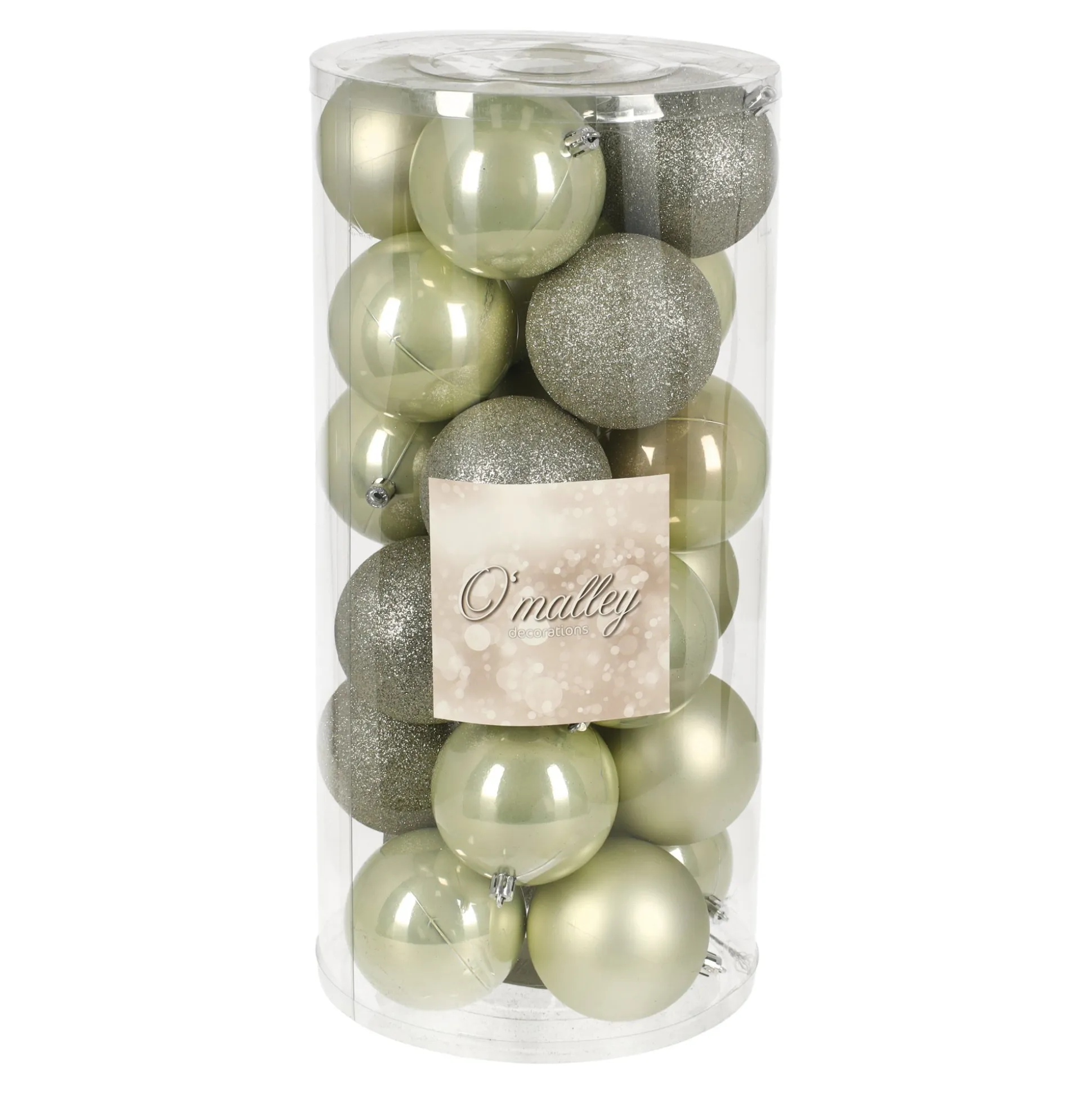 Kerstbal 4cm mix 24st white mint