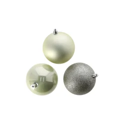 Kerstbal 4cm mix 24st white mint
