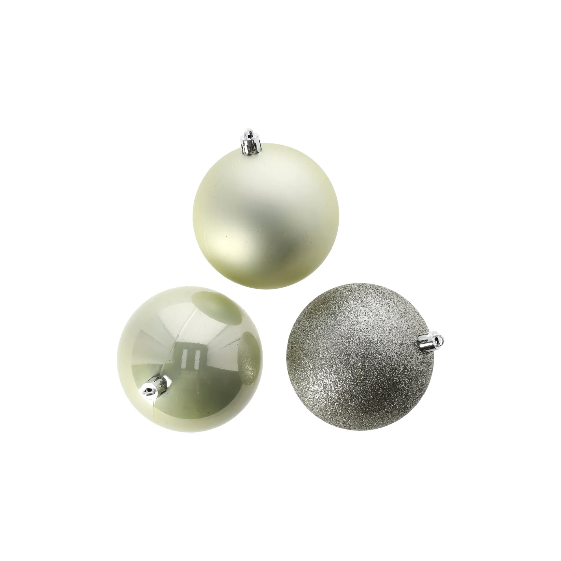Kerstbal 4cm mix 24st white mint