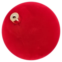 Kerstbal 30cm velvet rood