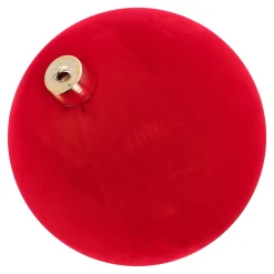 Kerstbal 30cm velvet rood