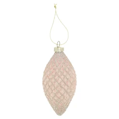 Kerstbal glas champagne 9 cm