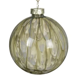 Kerstbal glas rosemarijn 8 cm