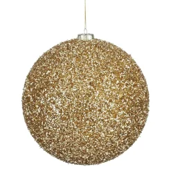 Kerstbal onbreekbaar champagne 15 cm