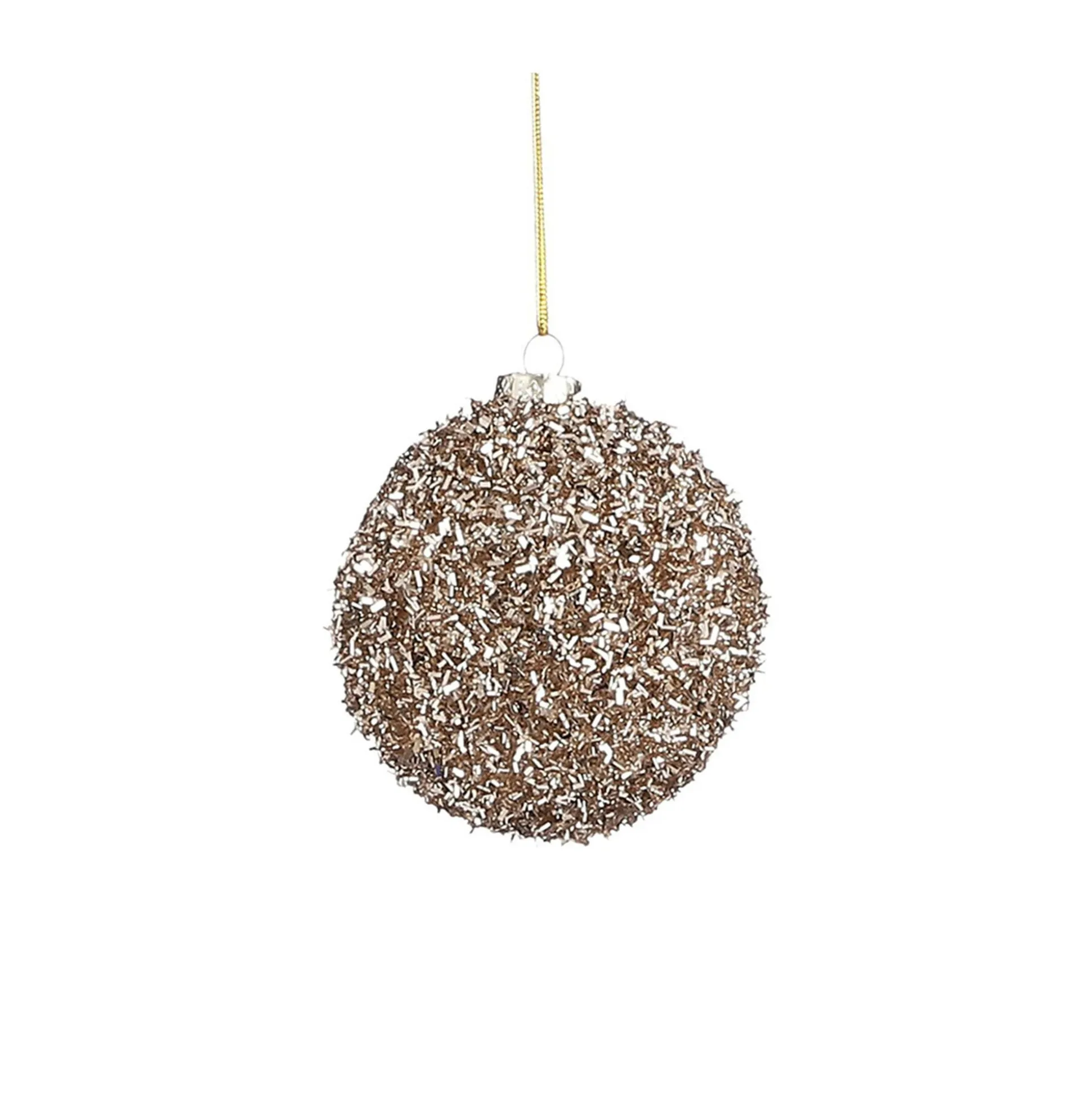 Kerstbal onbreekbaar champagne 8cm