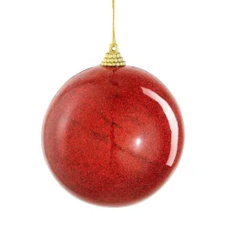 Kerstbal onbreekbaar rood 10 cm