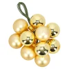 Kerstbal tros 2cm 10st goud