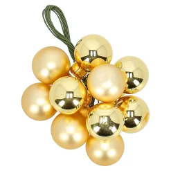 Kerstbal tros 2cm 10st goud