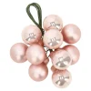 Kerstbal tros 2cm 10st roze