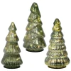 Kerstboom glas led groen 17 cm