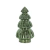 Kerstboom glas met led groen 29cm