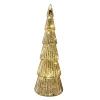 Kerstboom goud glas 29 cm met LED-lampjes