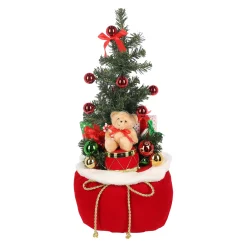 Kerstboom met beer 63 cm LED-warm wit