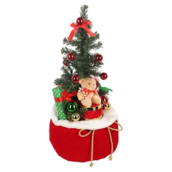 Kerstboom met beer 63 cm LED-warm wit