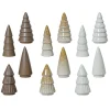 Kerstboom porselein beige 10 cm