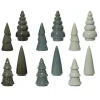 Kerstboom porselein groen 15 cm
