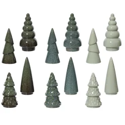 Kerstboom porselein groen 15 cm