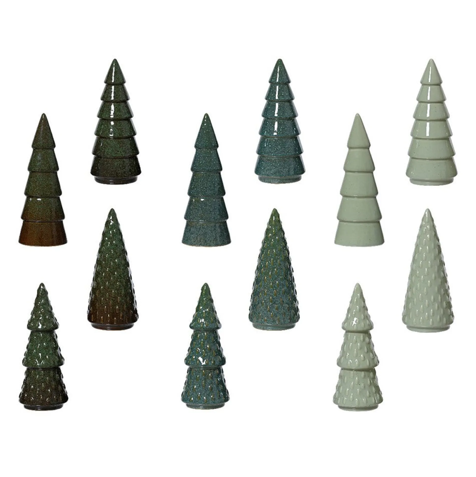Kerstboom porselein groen 20 cm