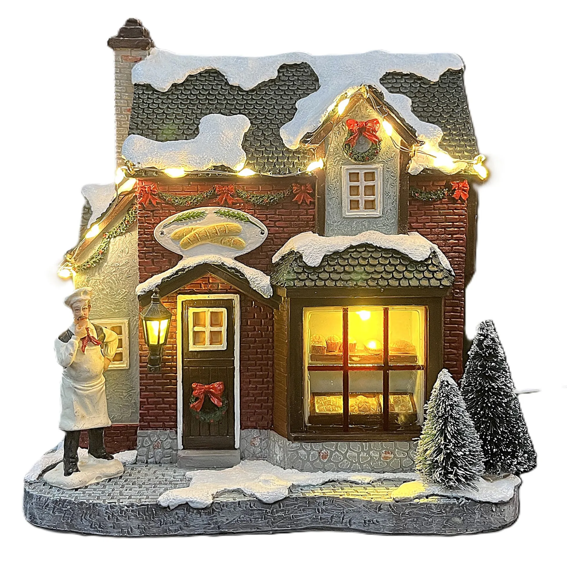 Kerstdorp bakkerij 17x11x18cm