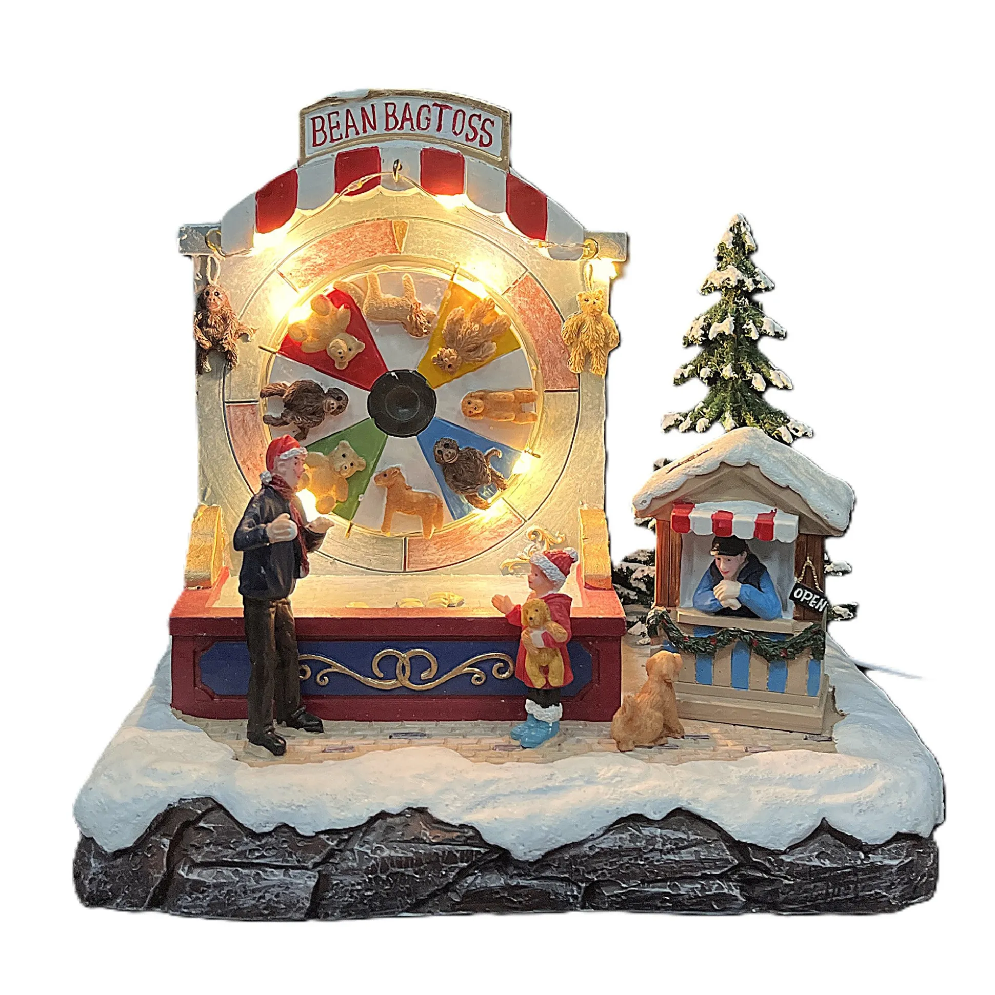 Kerstdorp berenrad 19x13x17cm