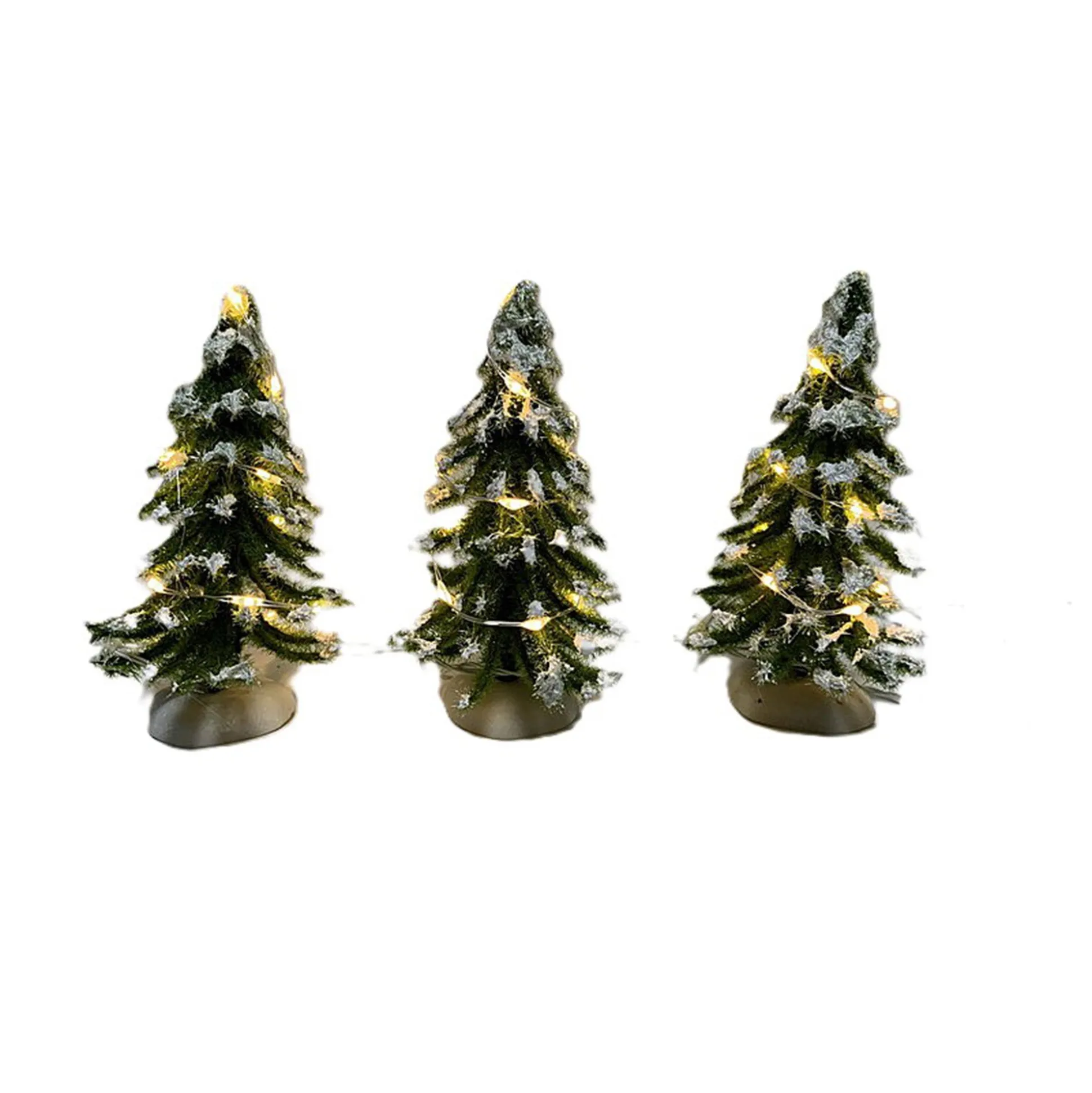 Kerstdorp bomenset 3-delig 12cm
