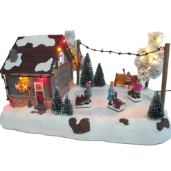Kerstdorp chalet 33x19x17cm