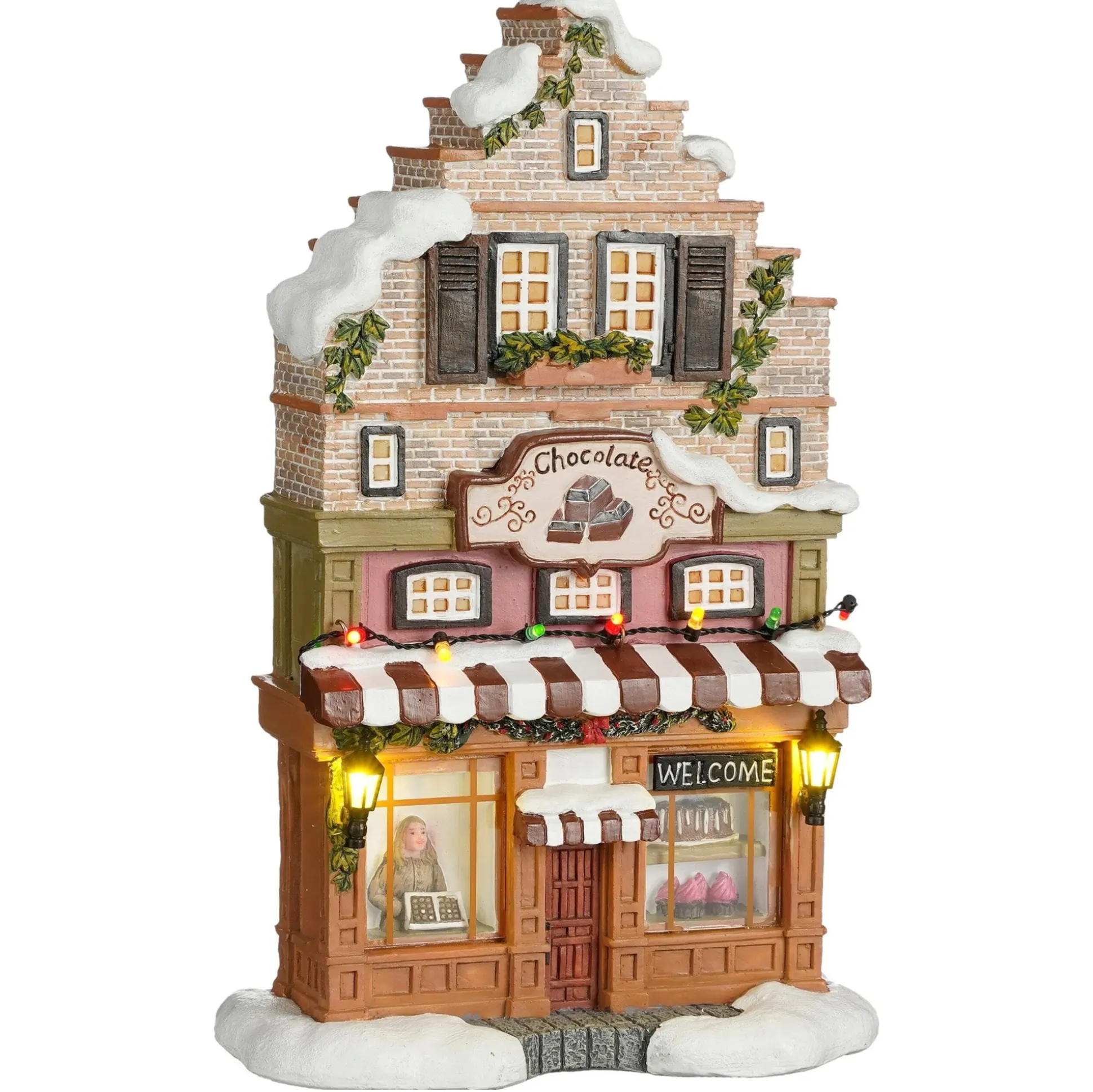 Kerstdorp Chocoladewinkel 17x8x27cm