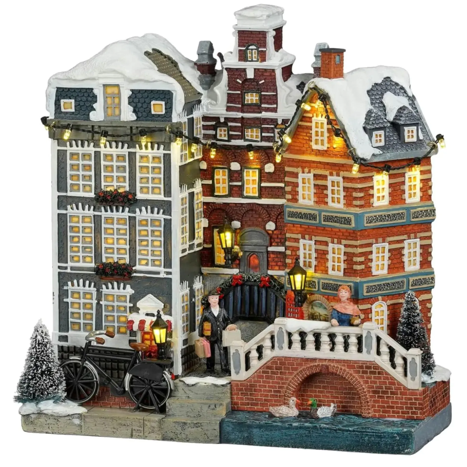 Kerstdorp Facade Amsterdam 20x11x25cm