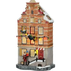 Kerstdorp Facade Piet 16x11x30cm