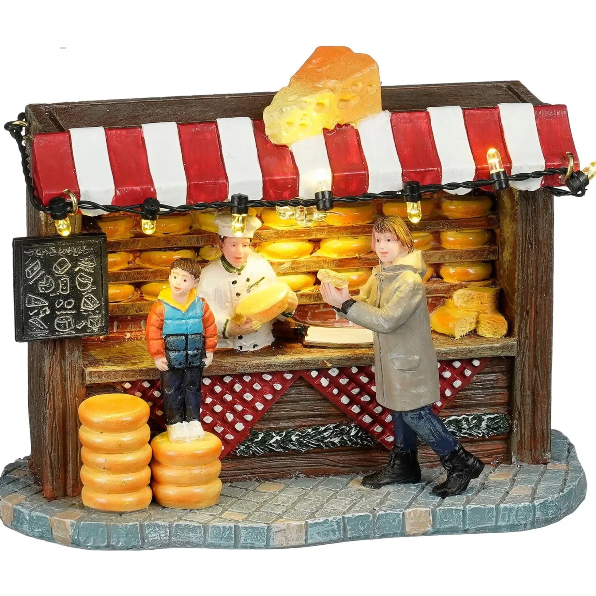 Kerstdorp Kaaskraam 13x6x10cm
