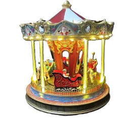 Kerstdorp kermis carrousel 25cm