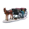Kerstdorp koets paard 21x8x7cm