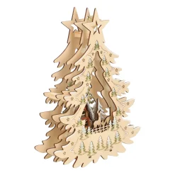 Kerstdorp lasercut kerstboom 23 x 30 cm