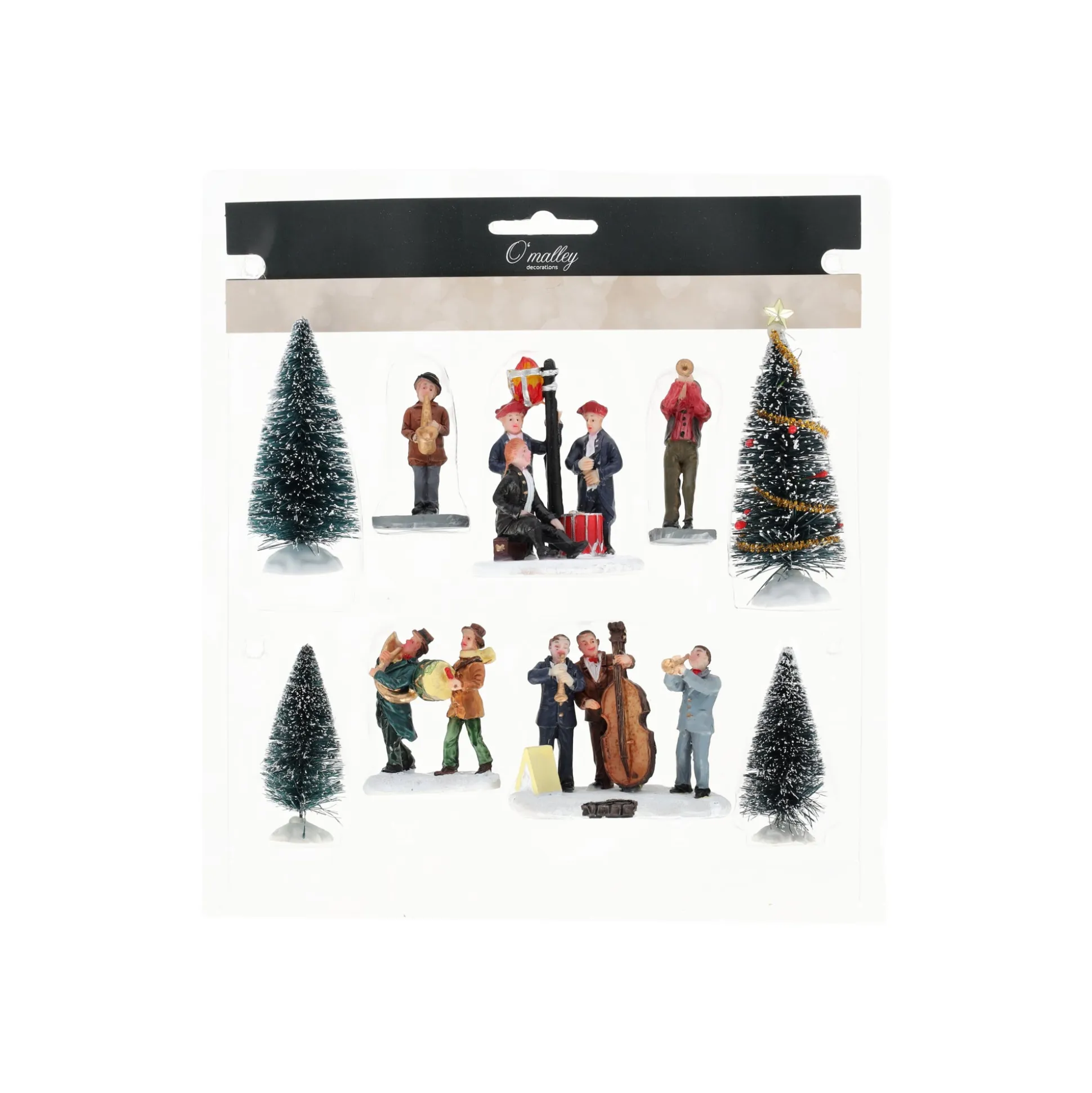 Kerstdorp muziekanten set 11-delig