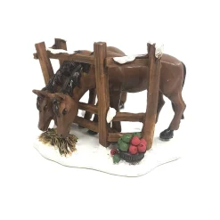 Kerstdorp paard 9x8cm
