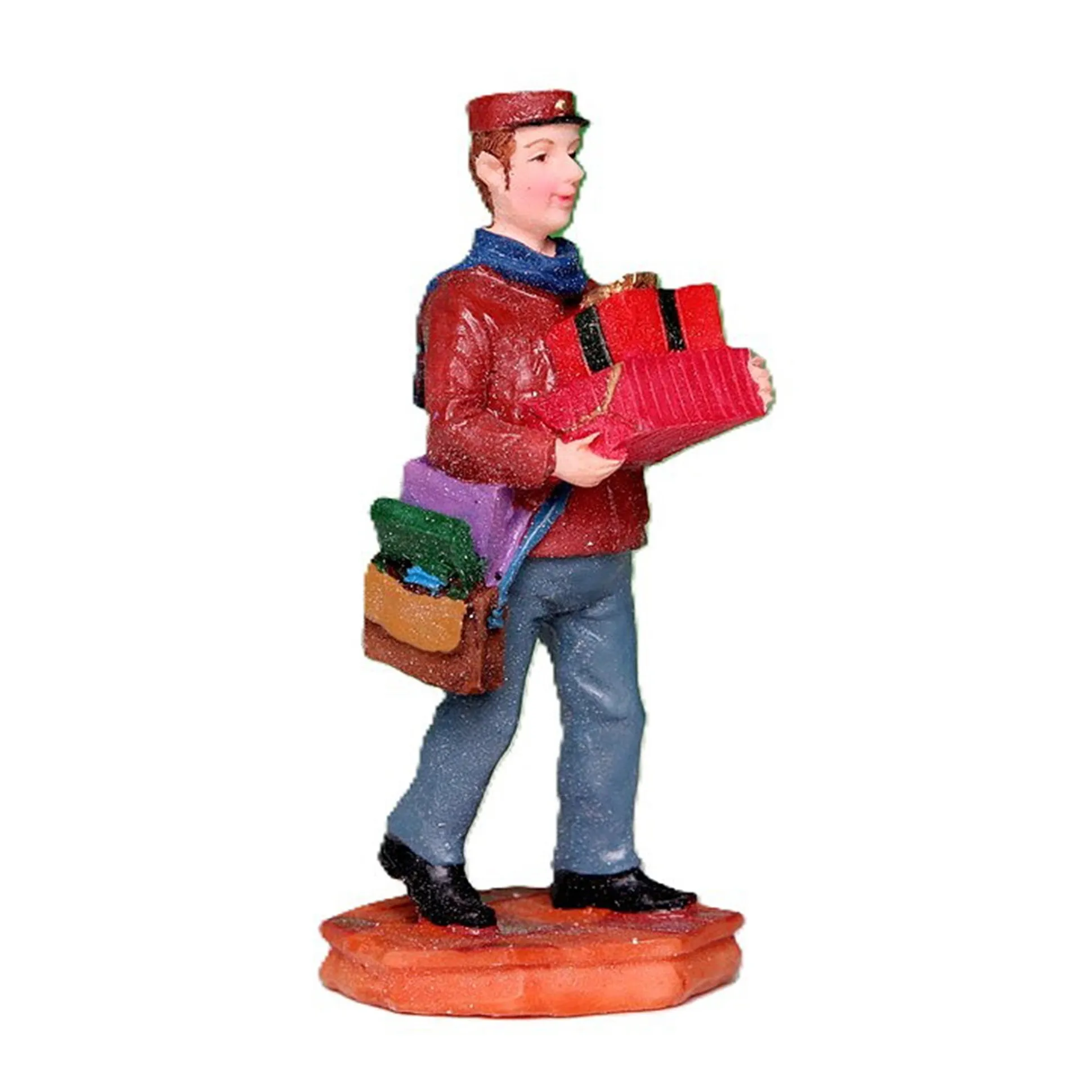 Kerstdorp pakjesbezorger