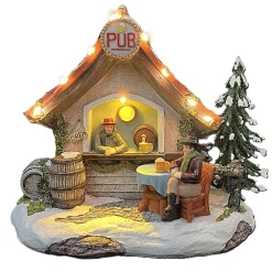 Kerstdorp pub 16x12x14cm