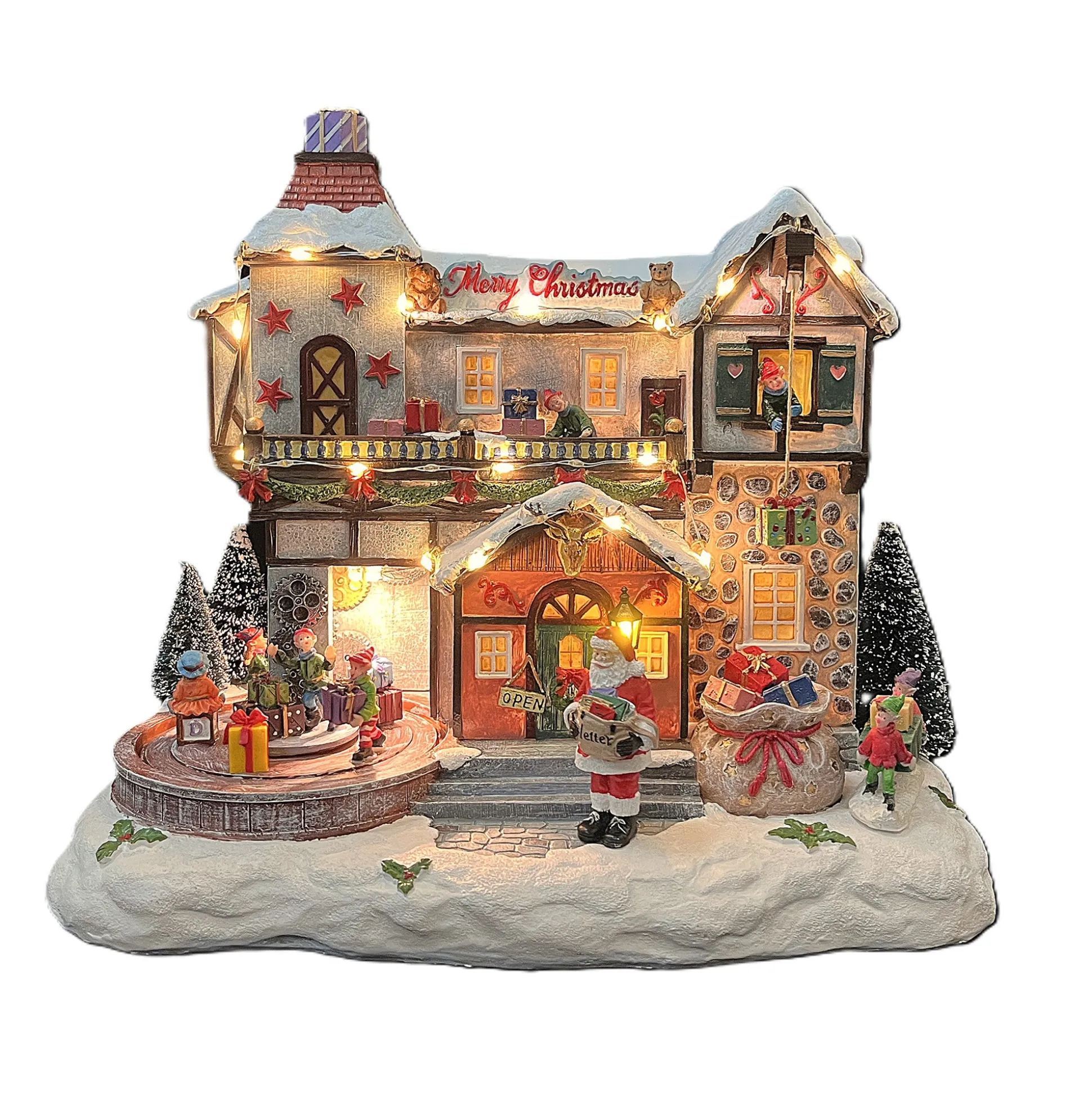 Kerstdorp skigebied 30x17x25cm