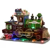 Kerstdorp trein 32x20cm