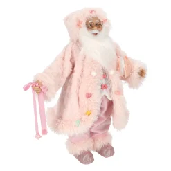Kerstman 60 cm candy pink