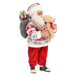 Kerstman 28 cm met beer
