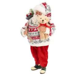 Kerstman 28 cm met beer
