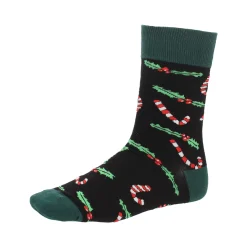Kerstsok candycane groen 39-43