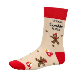 Kerstsok cookie tester beige 39-43