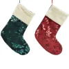 Kerstsok hangend groen rood 29 cm