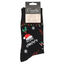 Kerstsok Merry zwart 39-43