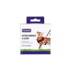 Kittentuig zwart/rood 10mmx110cm