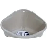 Knaagdiertoilet hoek small warmgrijs