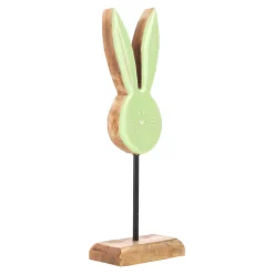 Konijn op voet 23cm groen